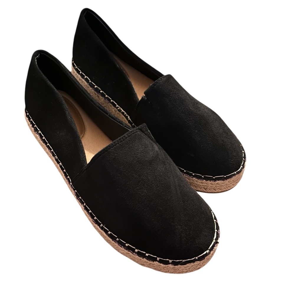 Top Moda•Comfort Black Espadrille Flats NWOT